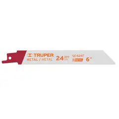 TRUPER - 2 Seguetas Para Sierra Sable 6", 24 Dpp Para Uso En Metales