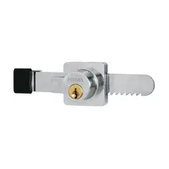 HERMEX - Cerradura O Chapa Para Vitrina Deslizable, Color Cromo