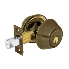 HERMEX - Cerrojo O Chapa De Seguridad Para Entrada, Latón Oscuro