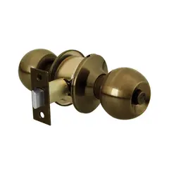 HERMEX - Cerradura O Chapa Para Baño, Tipo Esfera Latón Oscuro