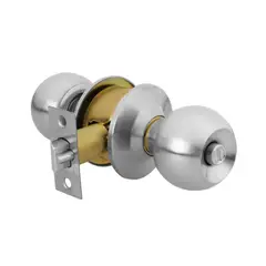 HERMEX - Cerradura O Chapa Para Habitación, Tipo Esfera Cromo Mate
