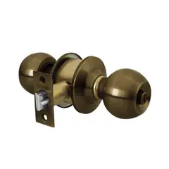 HERMEX - Cerradura O Chapa Para Habitación, Tipo Esfera Latón Oscuro