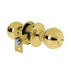 HERMEX - Cerradura O Chapa Para Entrada, Tipo Esfera Latón Claro