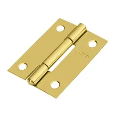 HERMEX - Caja de 20 Bisagras Rectangulares de 5.1 cm, Acero Latonado