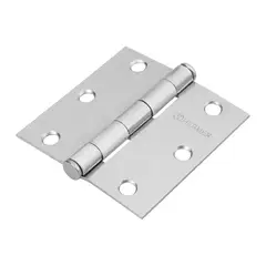 HERMEX - Caja de 10 Bisagras Cuadradas de 7.6 cm, Acero Cromo Mate