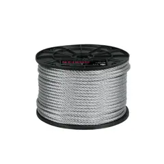 FIERO - Guaya De Acero 1/8" Sin Forro De Pvc De 75 M, Carga 560 Kg