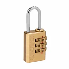 HERMEX - Candado De Combinación De 20 Mm En Latón, No Requiere Llave