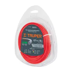 TRUPER - Hilo Redondo Para Guadañadora De 12 M, Diámetro 2.7 Mm