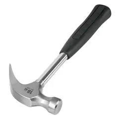 PRETUL - Martillo Tubular Pulido De 16 Oz, Uña Curva , Mango De 33 Cm