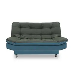 INDUSTRIAL BASESTILOS - Sofá Cama Moltochic mini Lino grisazul pata metálica