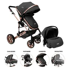 PRIORI - Coche Bebe Frezzio 4 en 1 Negro
