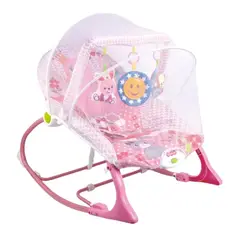 KIDSHOP - Silla Mecedora Para Bebes Con Toldillo 68128 Cisne