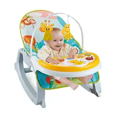 KIDSHOP - Silla Mecedora Vibradora Musical Doble Bandeja 7191 Jirafa
