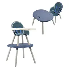 KIDSHOP - Silla de comer de Bebe 4 En 1 Comedor Escritorio YXG Azul