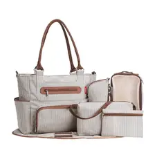 KIDSHOP - Bolso Pañalera Para Bebe Tamaño Grande Niño Y Niña Beige