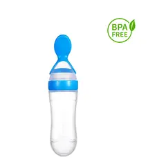 KIDSHOP - Tetero Cuchara Para Bebe Niño 510 Azul
