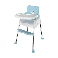 KIDSHOP - Silla Comedor Para Bebe Multifuncional 5 En 1 Bz-506 azul.