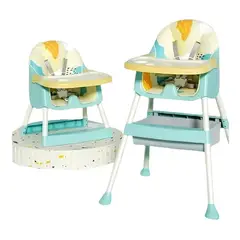 KIDSHOP - Silla Comedor Bebe 2 En 1 D-D Azul PLANETA