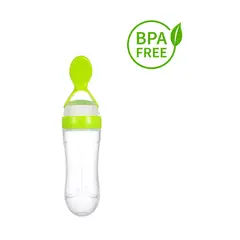 KIDSHOP - Tetero cuchara para bebe-niño verde