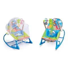 KIDSHOP - Silla Vibradora Mecedora Toldo Para Bebes Baby Rocker RANA