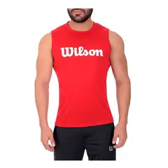 WILSON - Camiseta Esqueleto Cuello Redondo Polyspun 85916 Rojo.