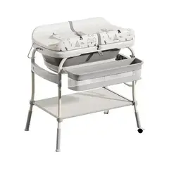 KIDSHOP - Soporte Y Banera Bebe Con Cambiador Nino Tina Gris BA-5_.
