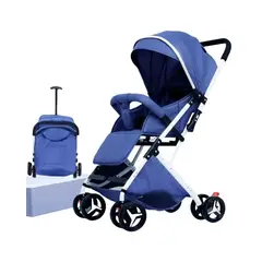 KIDSHOP - Coche Paseador Tipo Maleta + Toldillo PD-6609-2-AZ