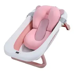 KIDSHOP - Bañera Plegable Termometro Cojin Malla BZ-205 Rosa