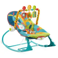KIDSHOP - Silla vibradora mecedora para bebe leon verde