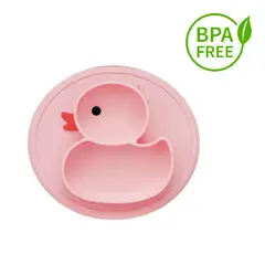 KIDSHOP - Plato Silicona Antideslizante Para Bebé Rosado Hydg-1-