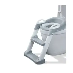 KIDSHOP - Escalera Bano Entrenamiento Inodoro Ninos GRIS