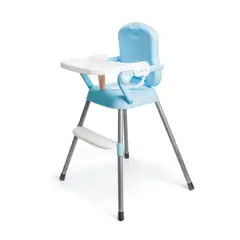 KIDSHOP - Silla Comedor Bebe 3 En 1 Portatil XD-1 Azul