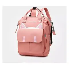 KIDSHOP - Bolso pañalera multifuncional bebe gatico rosa ref 1406