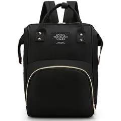 KIDSHOP - Pañalera Bolso Morral Materno de bebe NEGRO HY-1.