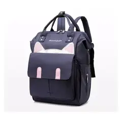 KIDSHOP - Bolso Pañalera Multifuncional Bebe Gatico Azul Turquí 1406
