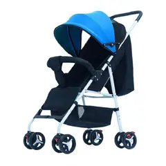 KIDSHOP - Coche para bebe 3 niveles fino + capota azul 701-6