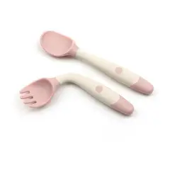 KIDSHOP - Cubiertos Silicona Bebé Cuchara Tenedor HY-G-3