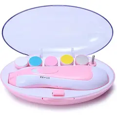 KIDSHOP - Lima eléctrica para bebe cuidado de uñas rosado em-1