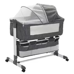 KIDSHOP - Cuna Colecho Mosquitero Mecedora Gris TX-C060-
