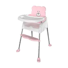 KIDSHOP - Silla Comedor Para Bebe Multifuncional 5 En 1 Bz-506 ROSA