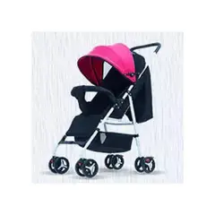 KIDSHOP - Coche Para Bebe 3 niveles Fino + Capota ROSA 701-6