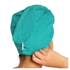 ESSENZA - Toalla Turbante para el Cabello en Microfibra Verde -