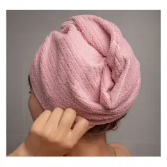 ESSENZA - Toalla Turbante para el Cabello en Microfibra Palo Rosa -