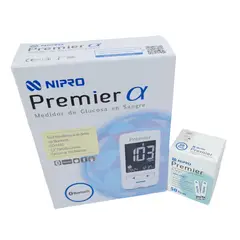 PREMIER - KIT GLUCOMETRO NIPRO CON 60 TIRAS 60 LANCETAS