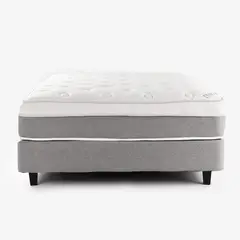 MICA - Colchón con Base Cama Sencillo Firmeza Media Ortopédico Resortado London 100 x 190 cm