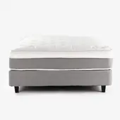 MICA - Colchón con Base Cama Queen Firmeza Media Ortopédico Resortado London 160 x 190 cm