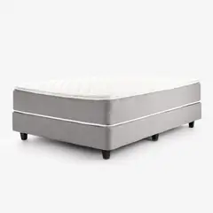 MICA - Colchón con Base Cama Semidoble Firmeza Media Ortopédico Resortado con Pillow Tokio 120 x 190 cm + Almohada