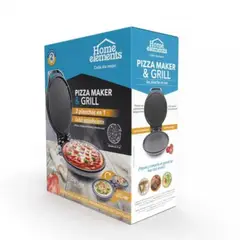 HOME ELEMENTS - Pizza Maker Antiadherente 1300W HE828G Negro