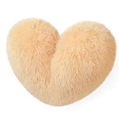 BANZAY - Cojín Decorativo Peludo Corazón - Beige