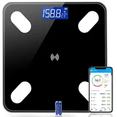 KIDSHOP - Báscula Digital Pesa Control Peso Obesidad Bluetooth Negro OK-1